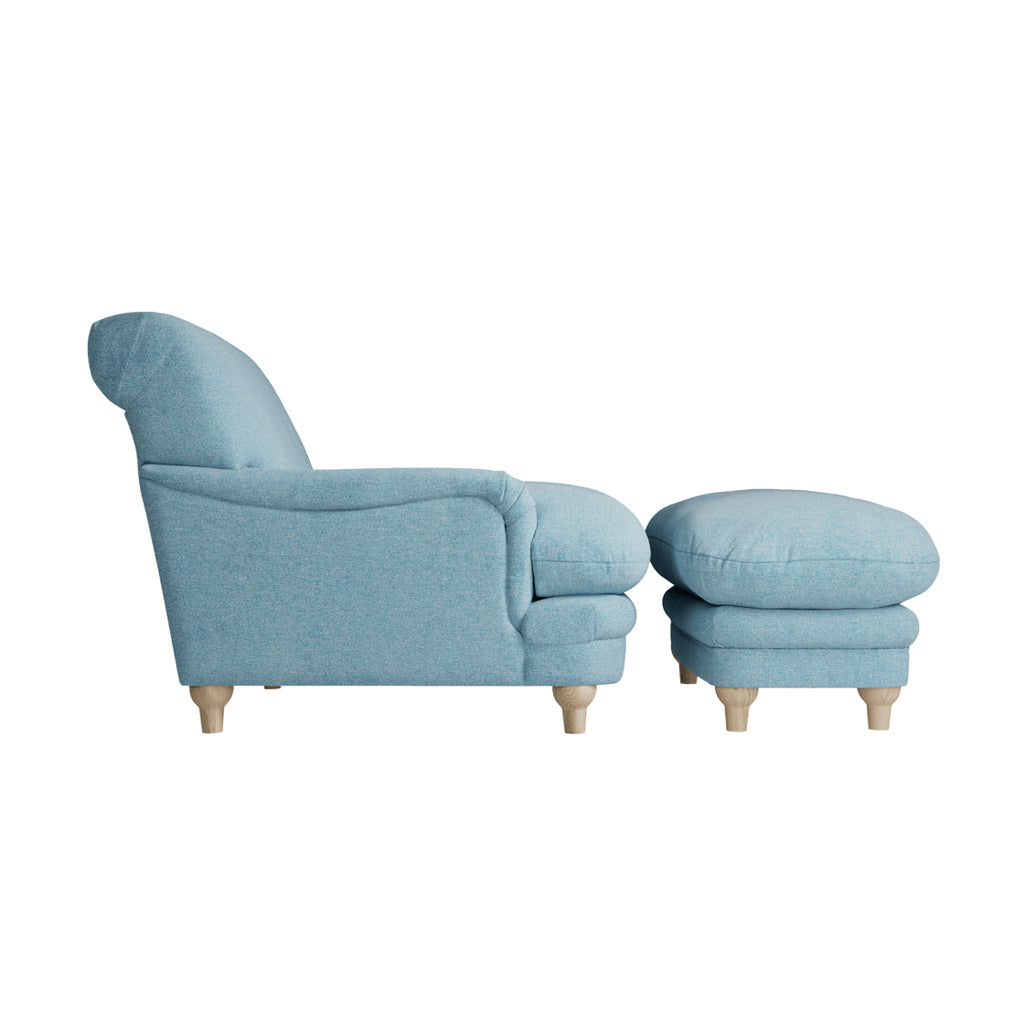 Pavilion Duck Egg Blue Footstool