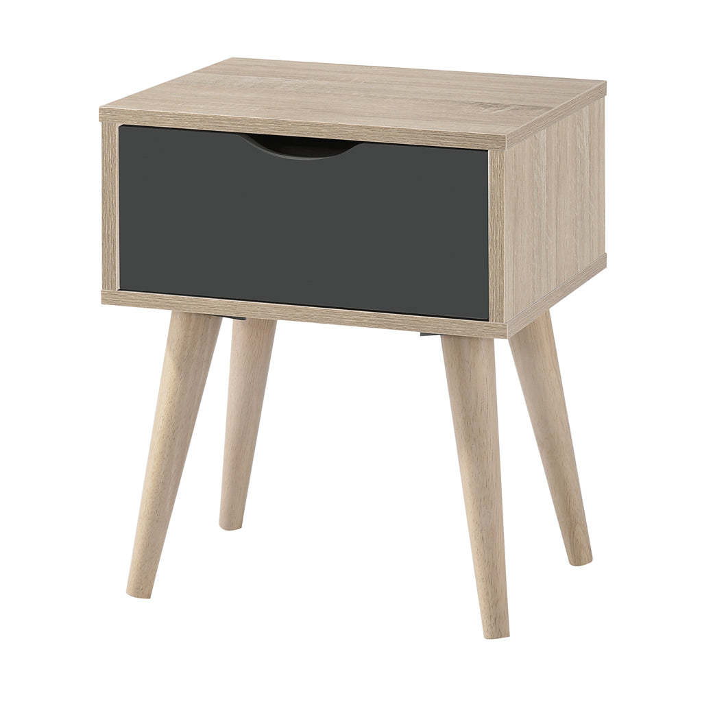 Trace Light Oak & Grey Side Table
