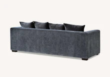 Brussels Chunky Fluted Sofa Range  in Steel Velvet