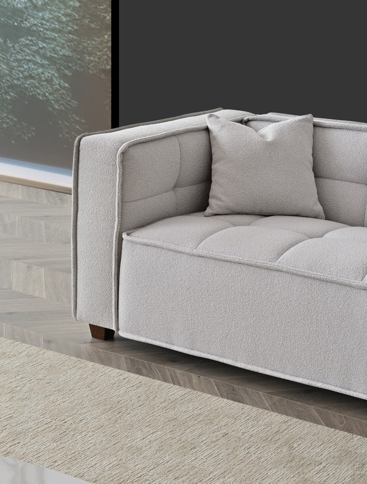 Dubai Sofa Range in Putty Boucle Fabric