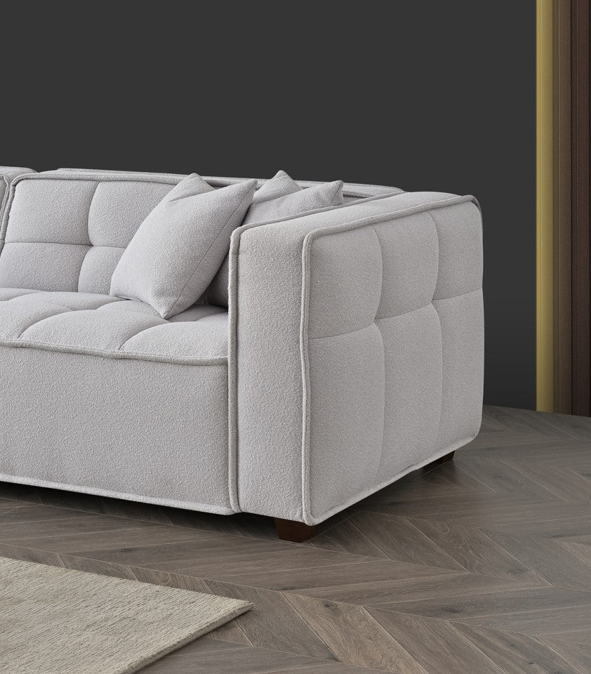 Dubai Sofa Range in Putty Boucle Fabric