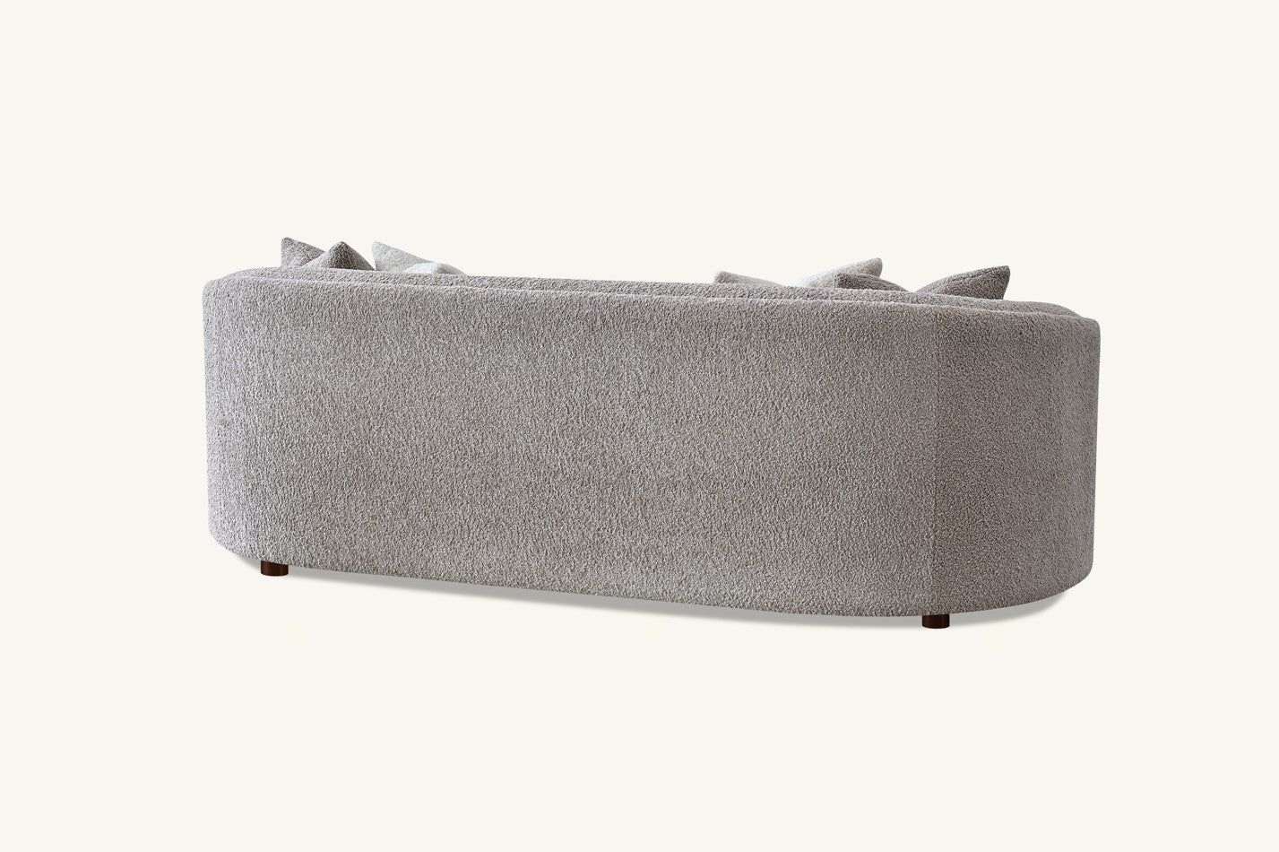 Chloe Curved Latte Boucle Sofa and Accent Chair