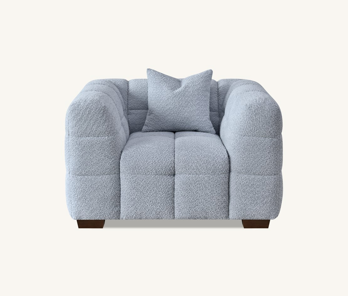 Kensington Group Bubble Tufted Boucle Sofa Range in Pearl Boucle Fabric