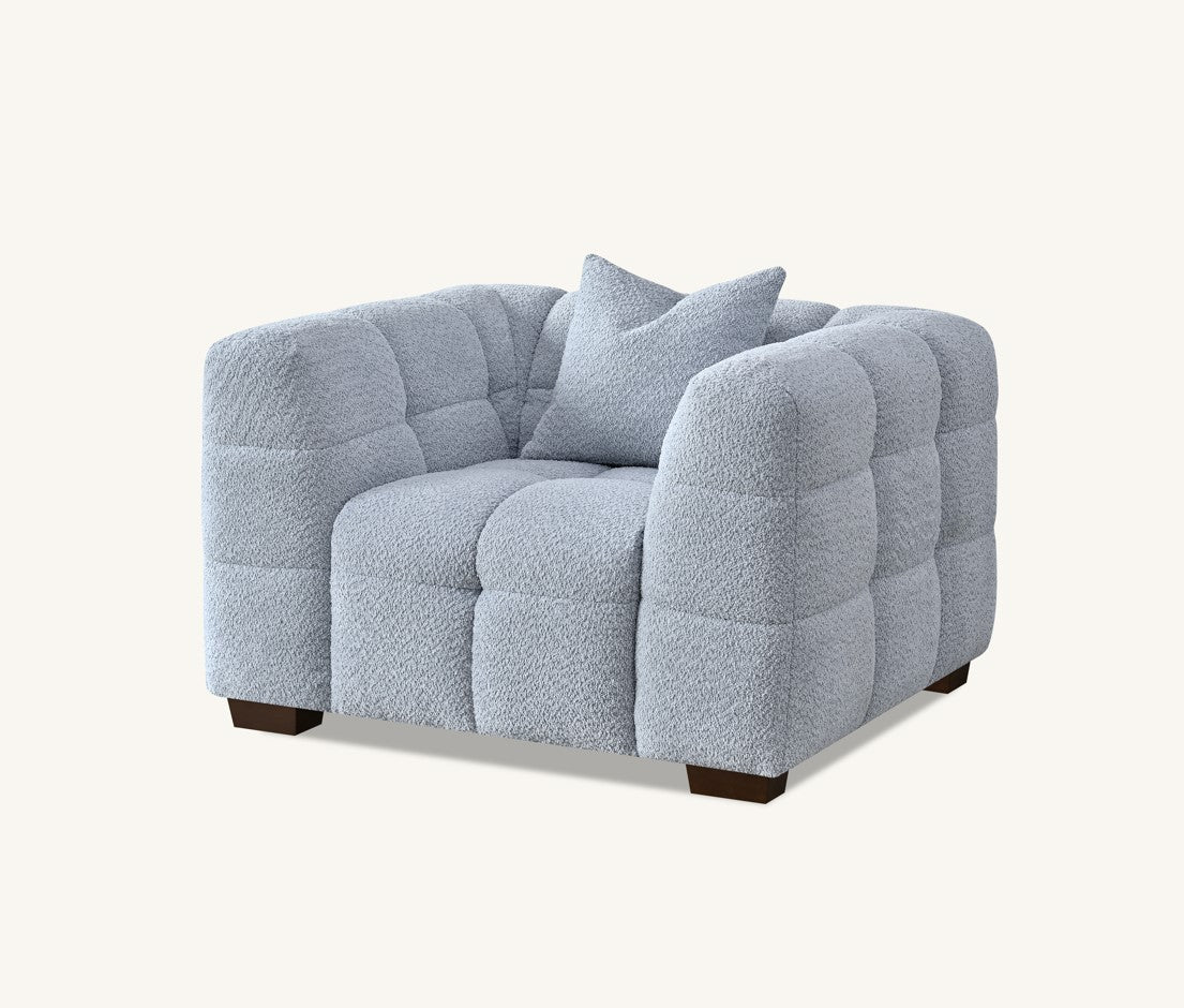 Kensington Group Bubble Tufted Boucle Sofa Range in Pearl Boucle Fabric