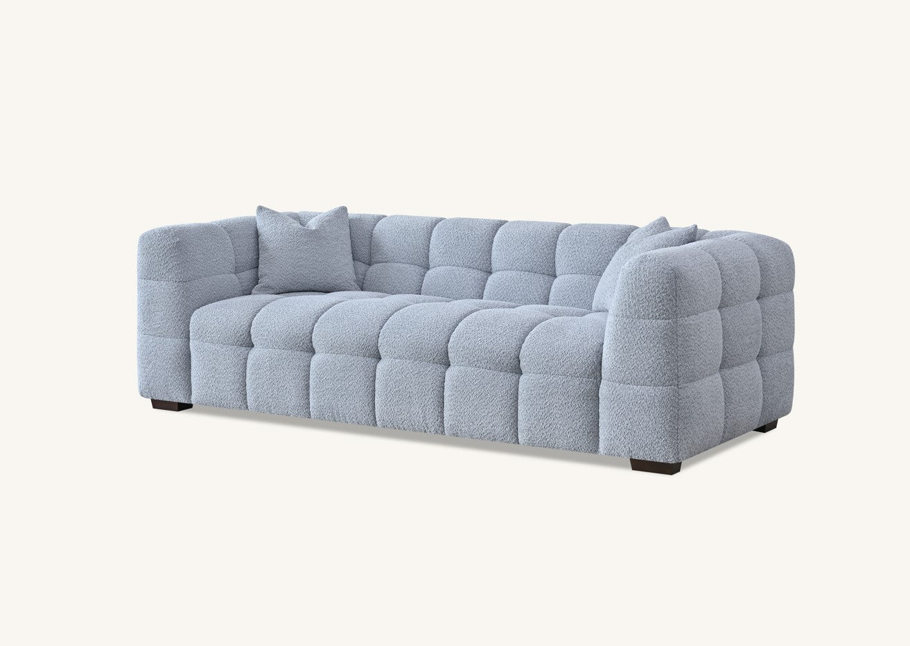 Kensington Group Bubble Tufted Boucle Sofa Range in Pearl Boucle Fabric