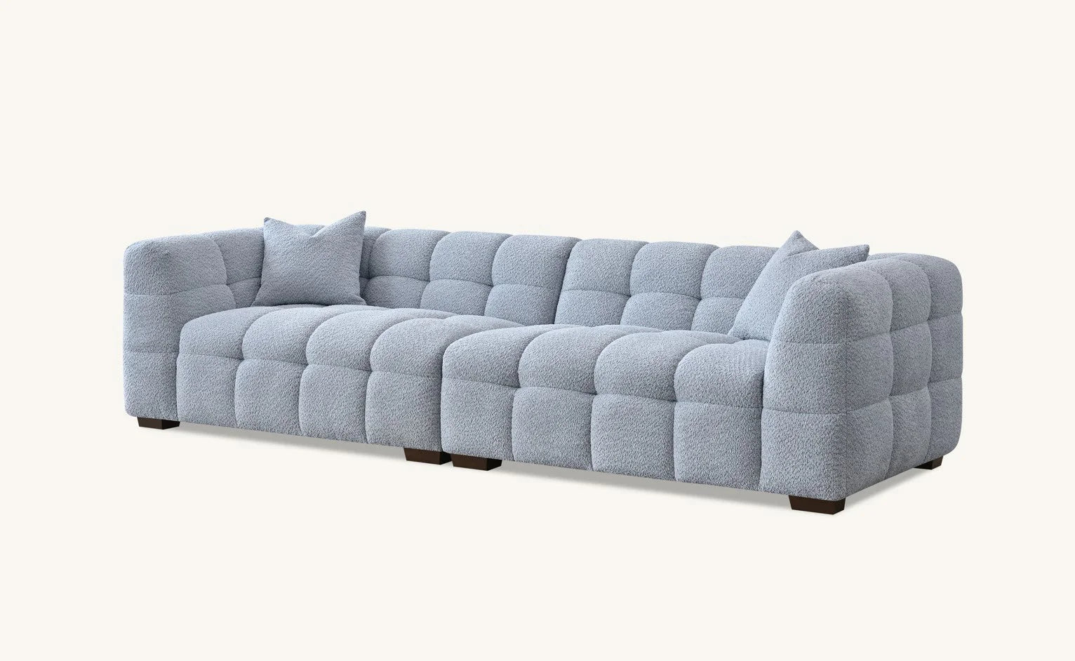 Kensington Group Bubble Tufted Boucle Sofa Range in Pearl Boucle Fabric