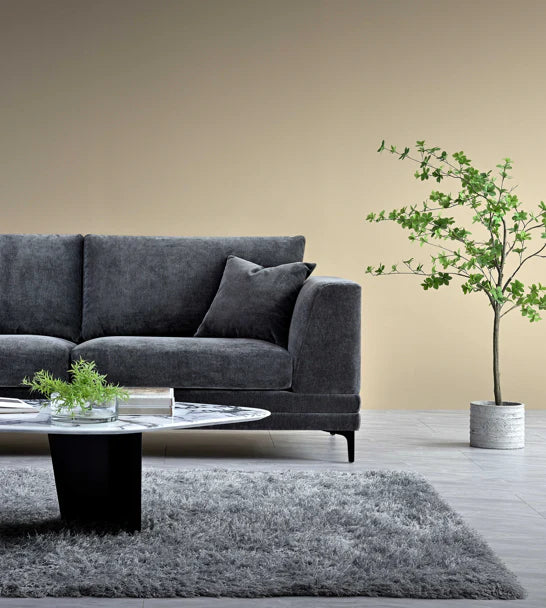 Madrid Cloud Chunky Sofa Range in Steel Velvet