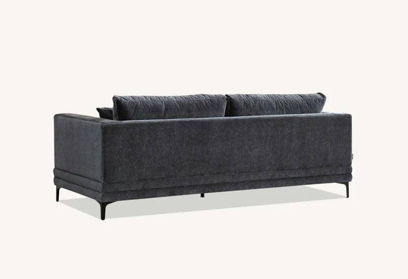 Madrid Cloud Chunky Sofa Range in Steel Velvet