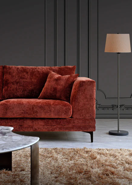 Lenox Sofa Range in Rust Velvet