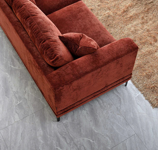 Lenox Sofa Range in Rust Velvet