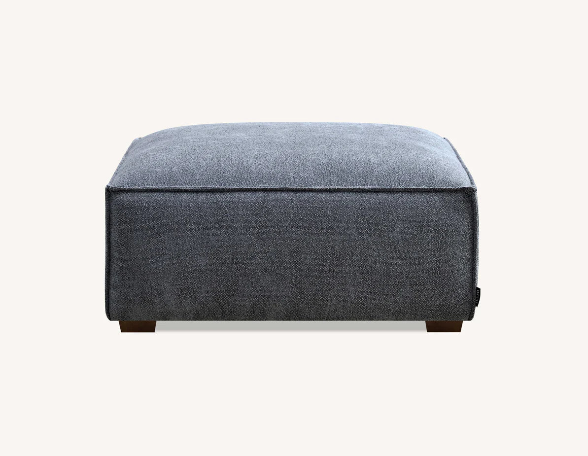 Otis Pebble Boucle with Chaise in Charcoal Boucle