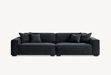 Otis Chunky Boucle 4 seater with Chaise in Midnight Boucle