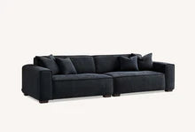 Otis Chunky Boucle 4 seater with Chaise in Midnight Boucle