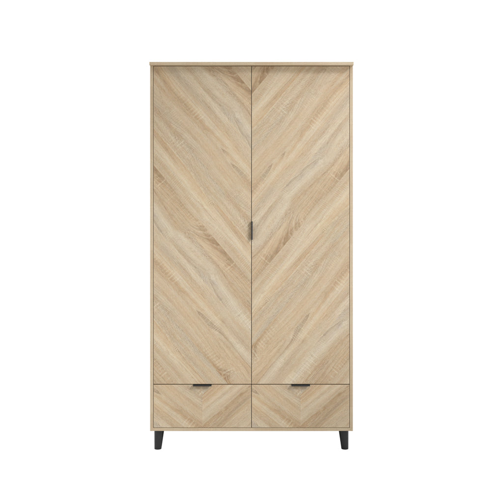 Kingston Chevron Double Wardrobe