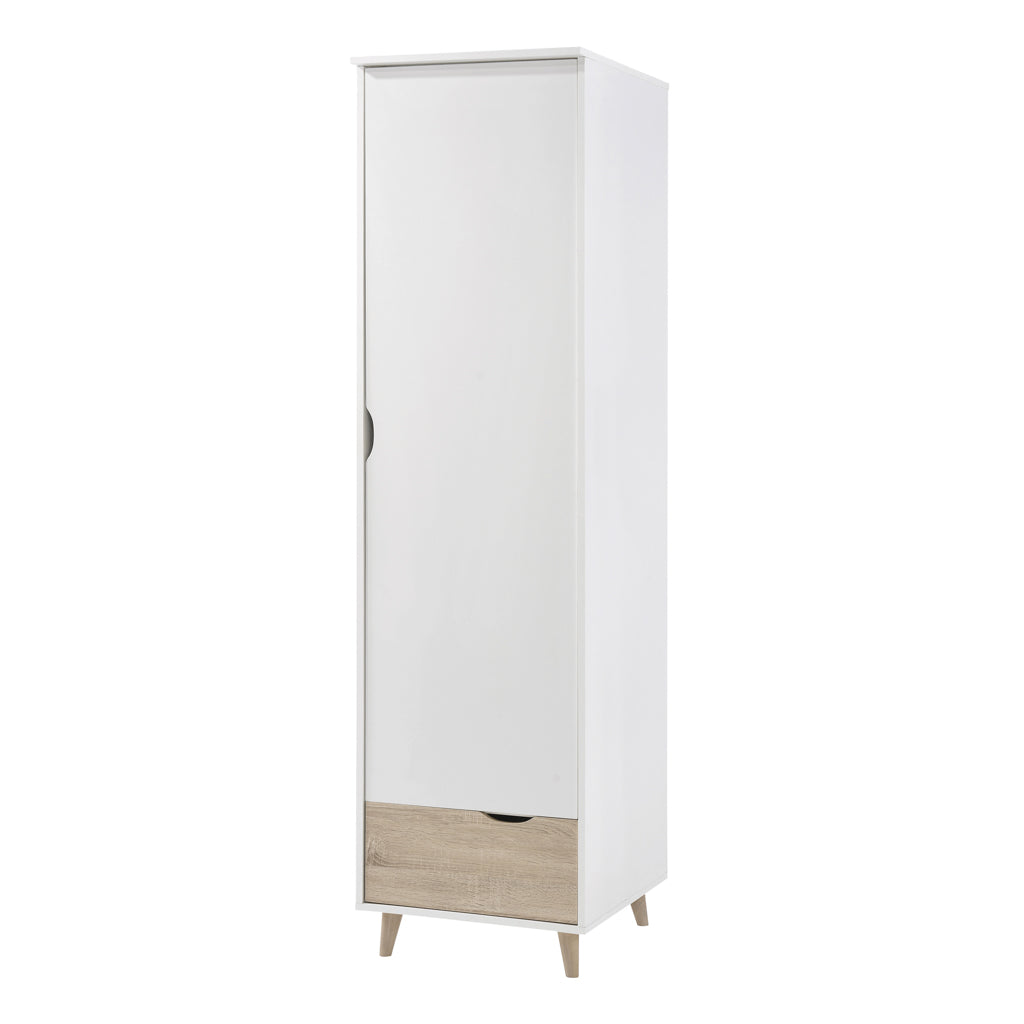Vaneza White-Oak Single Wardrobe