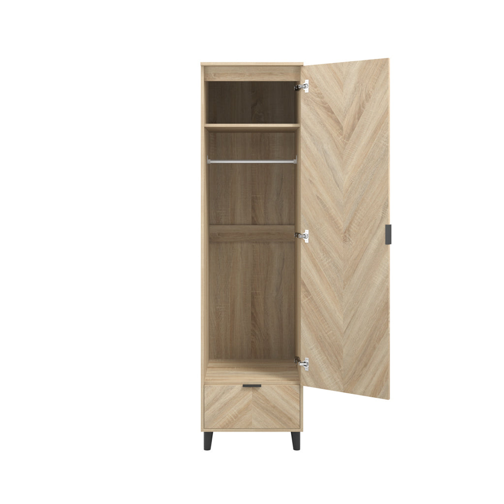 Wembley Chevron Single Wardrobe