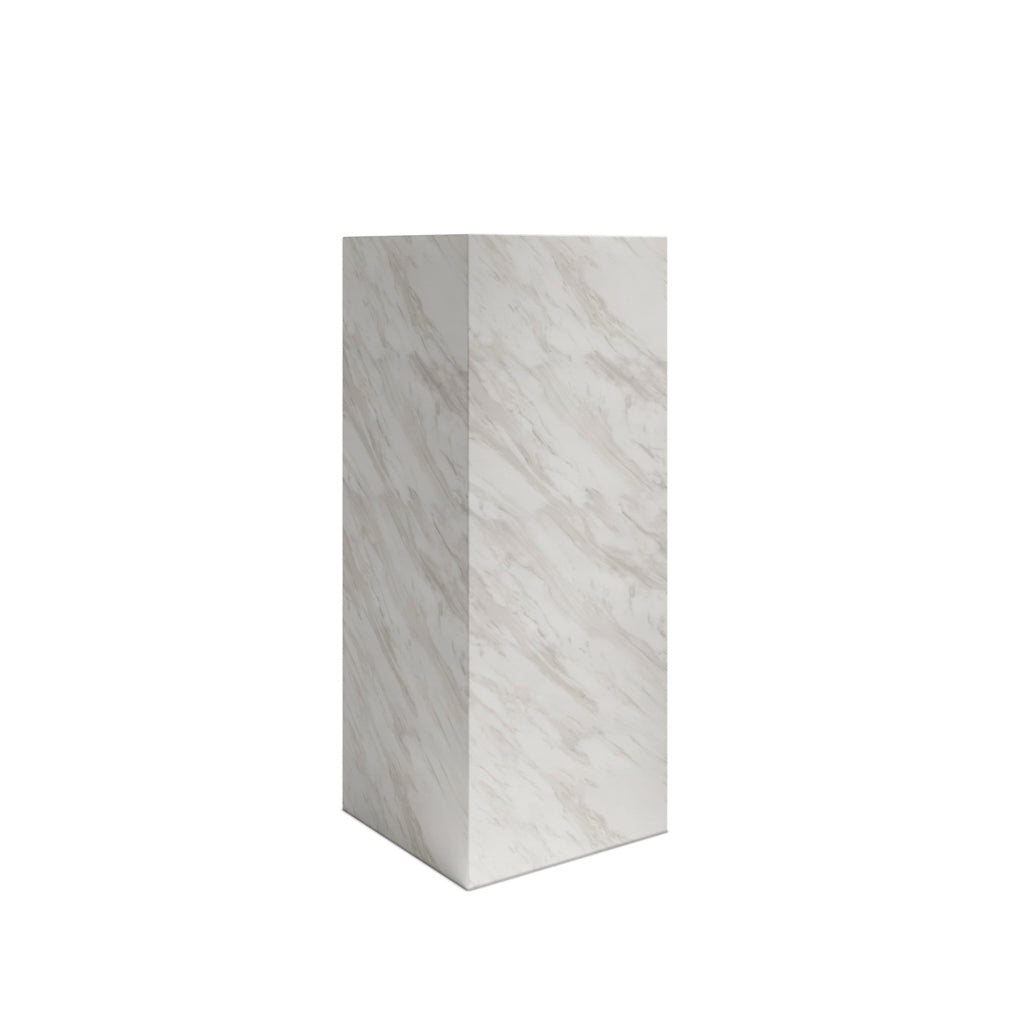Axis White Marble Large Pedestal