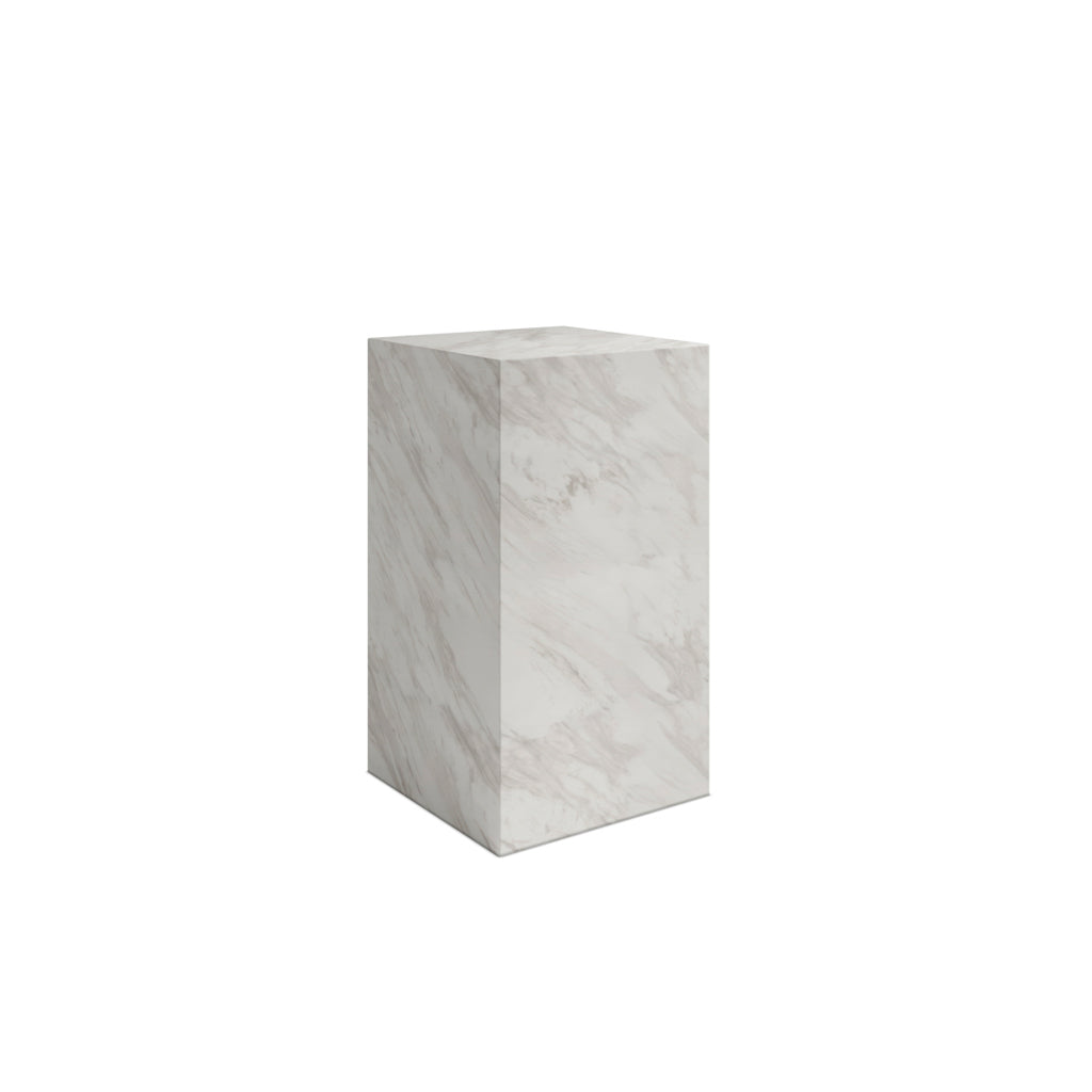 Axis White Marble Small Pedestal