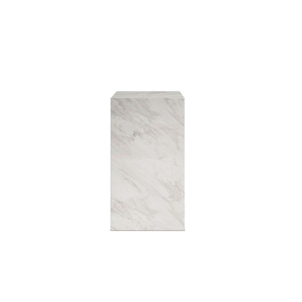 Axis White Marble Small Pedestal