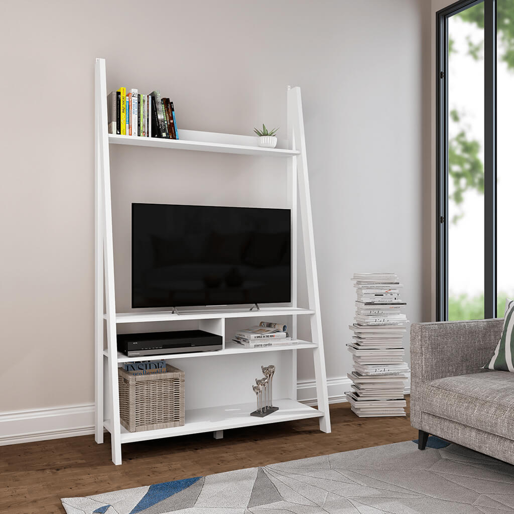 Nexa White Ladder TV Unit