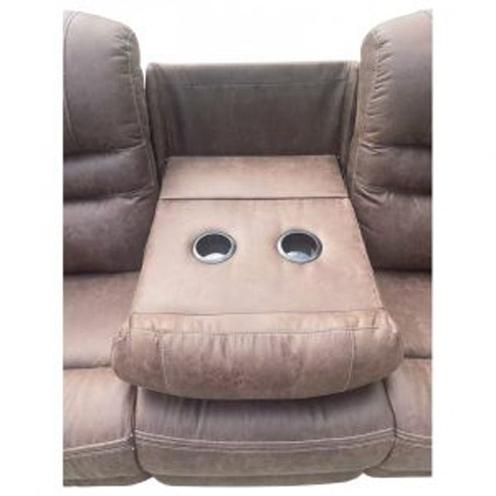 Modern Brown Sofa Soft Fabric & Smooth Function