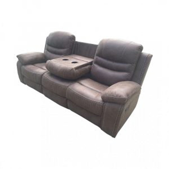 Modern Brown Sofa Soft Fabric & Smooth Function