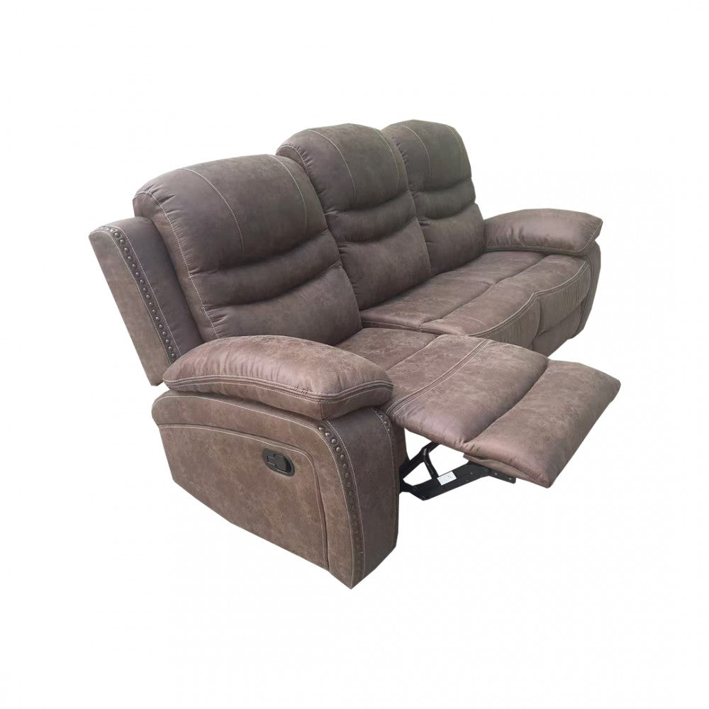 Modern Brown Sofa Soft Fabric & Smooth Function