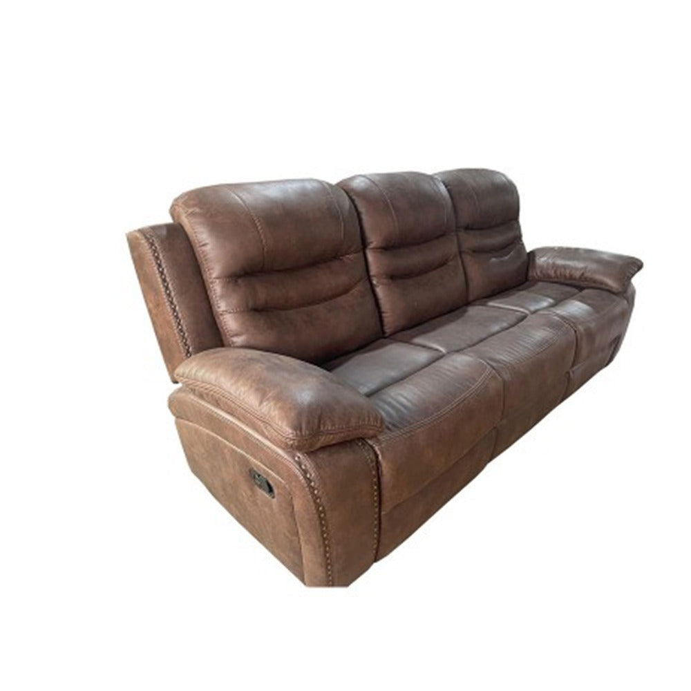 Modern Brown Sofa Soft Fabric & Smooth Function