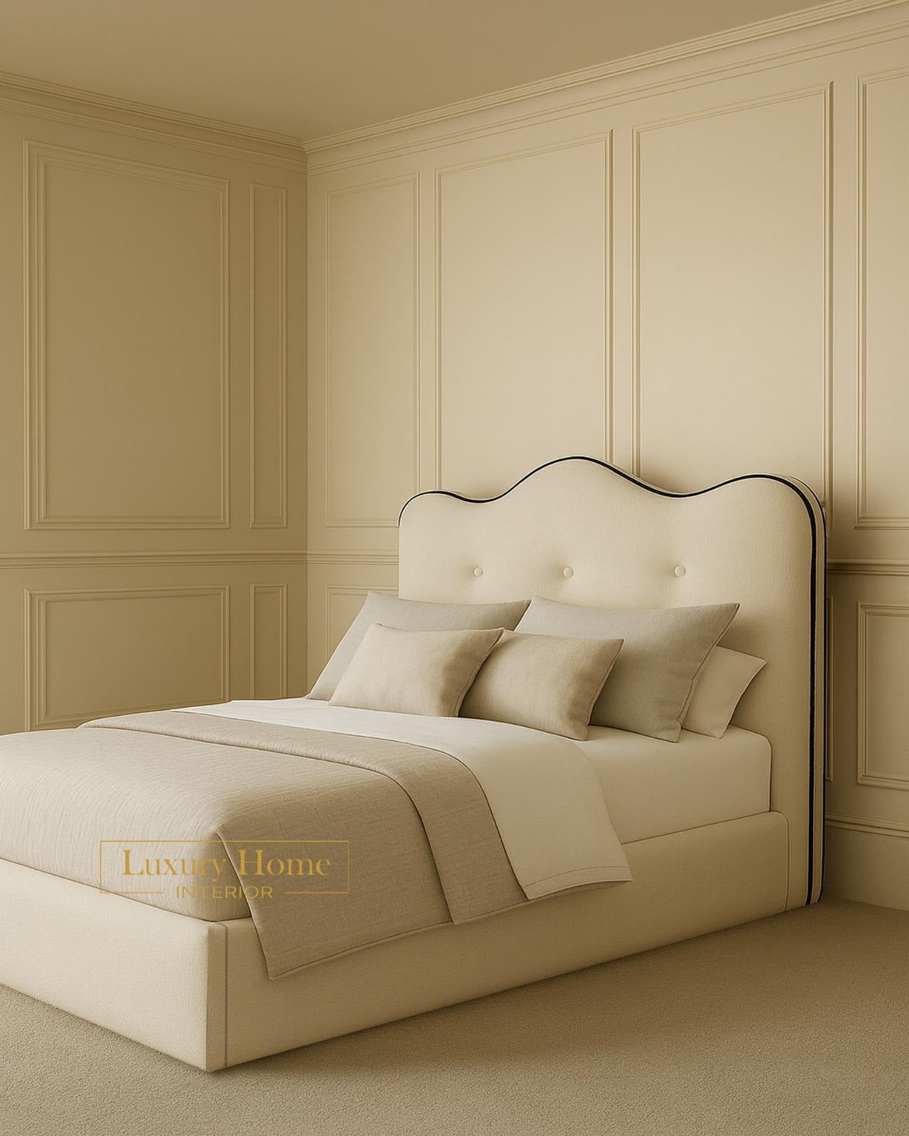 The Bespoke Margot Bed Upholstered Bed Frame- Fully Customisable with Storage Options- Wave Range