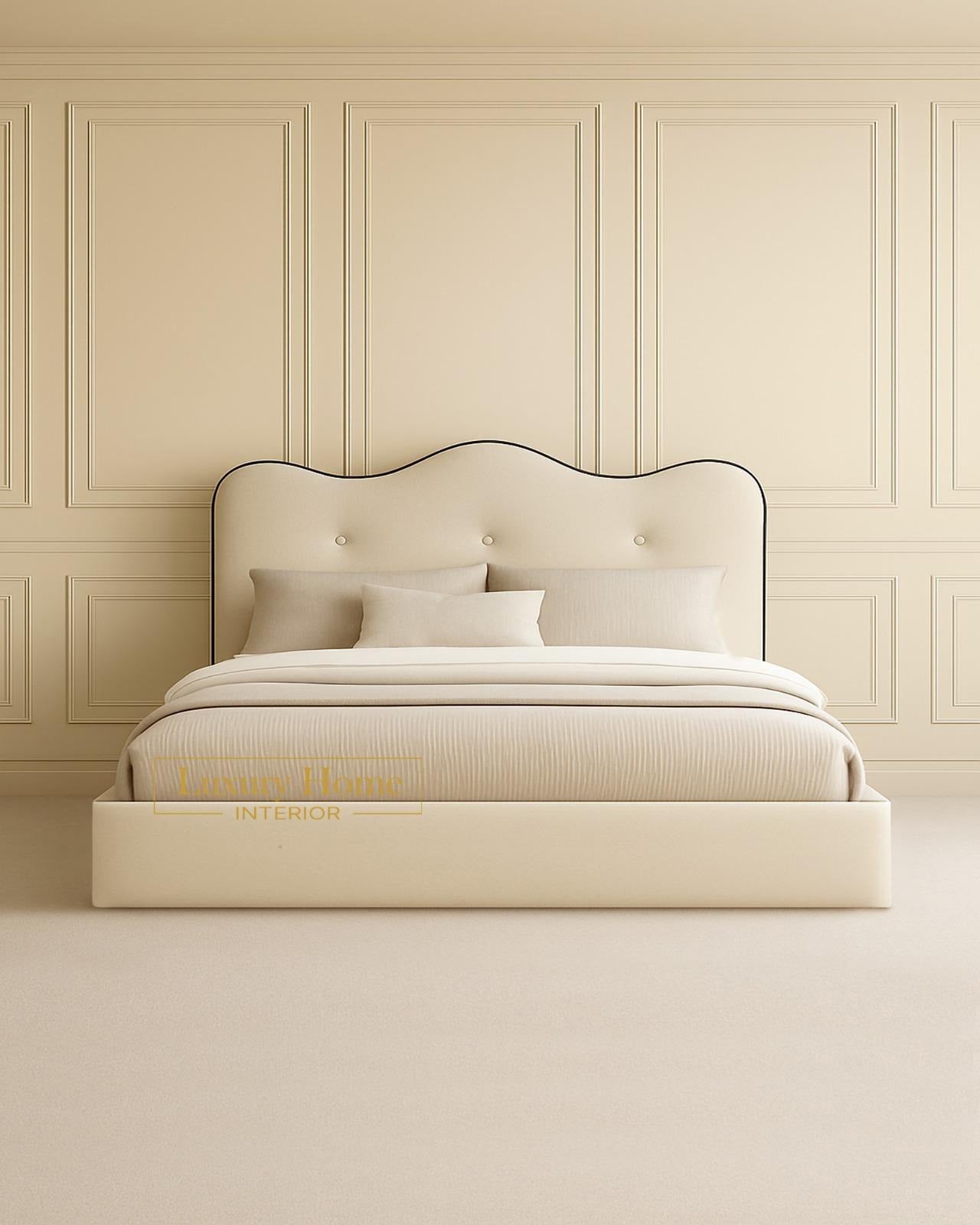 The Bespoke Margot Bed Upholstered Bed Frame- Fully Customisable with Storage Options- Wave Range