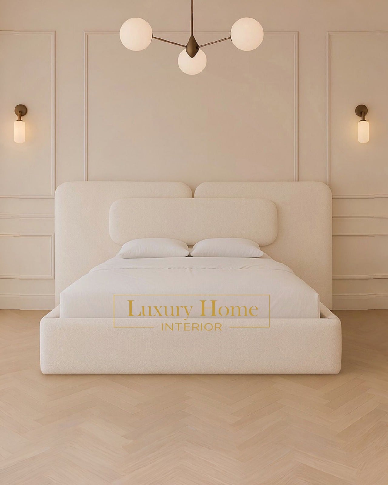 The Bespoke Anna Bed Upholstered Bed Frame- Fully Customisable with Storage Options- Wave Range