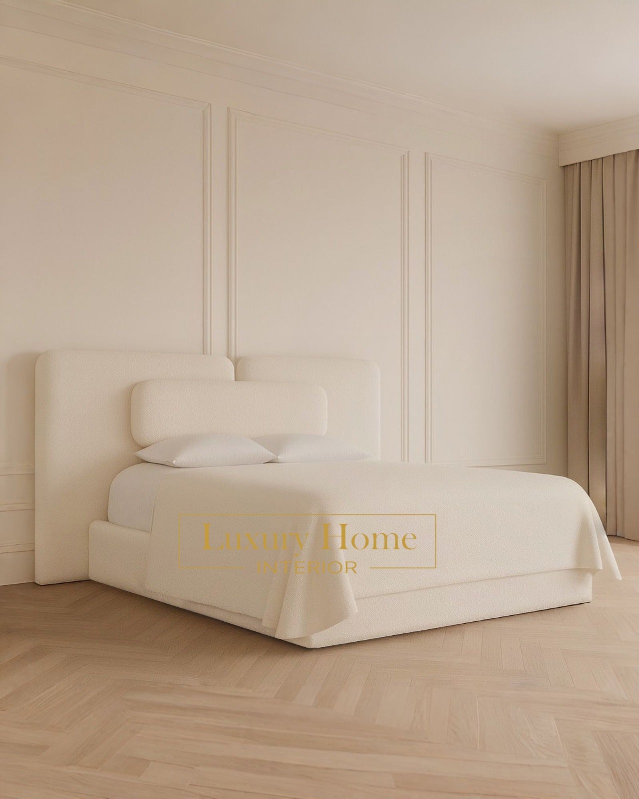 The Bespoke Anna Bed Upholstered Bed Frame- Fully Customisable with Storage Options- Wave Range