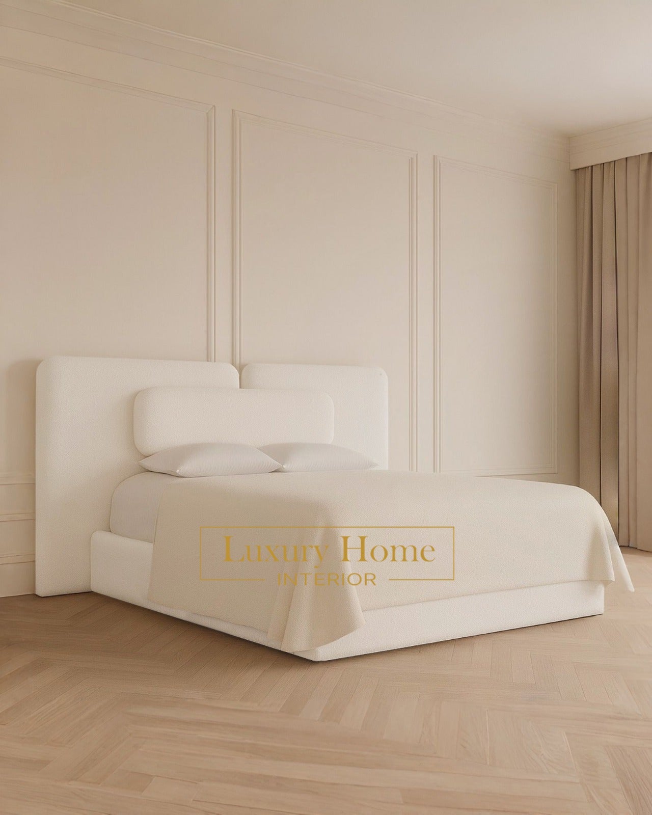 The Bespoke Anna Bed Upholstered Bed Frame- Fully Customisable with Storage Options- Wave Range