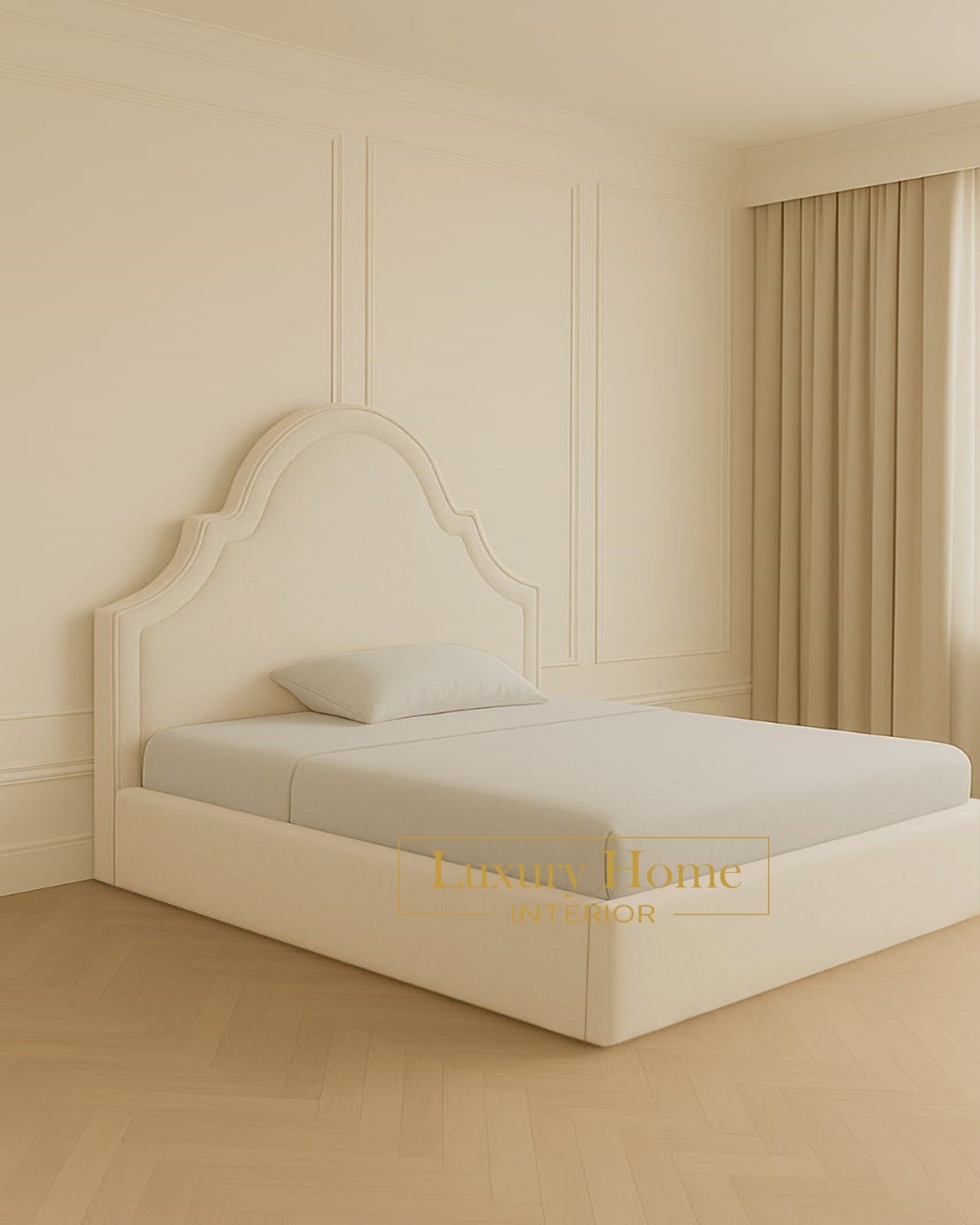 The Bespoke Carys Upholstered Bed Frame- Fully Customisable with Storage Options- Boucle Range