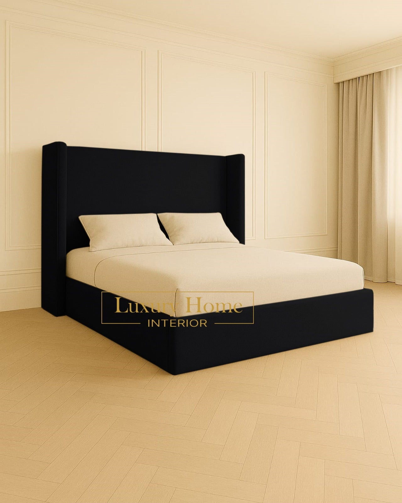 The Bespoke Lenore Upholstered Bed Frame- Fully Customisable with Storage Options- Boucle Range