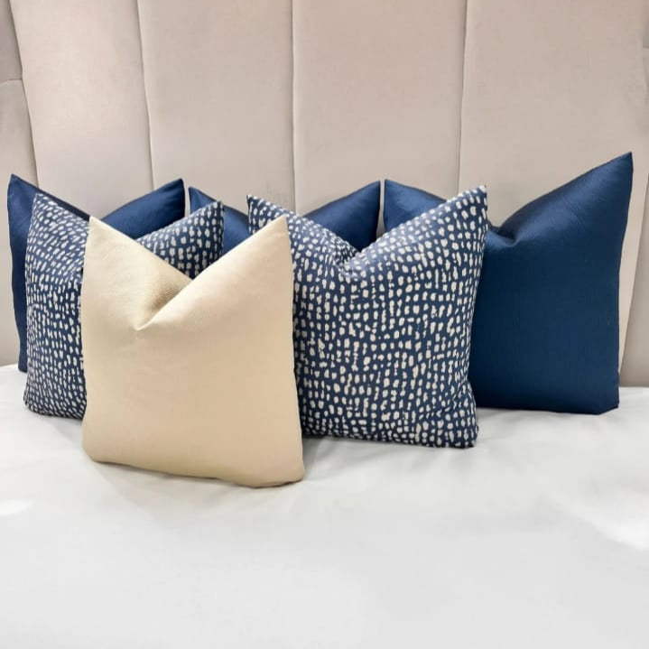 The Luxury Navy Natale Bed Cushion Set