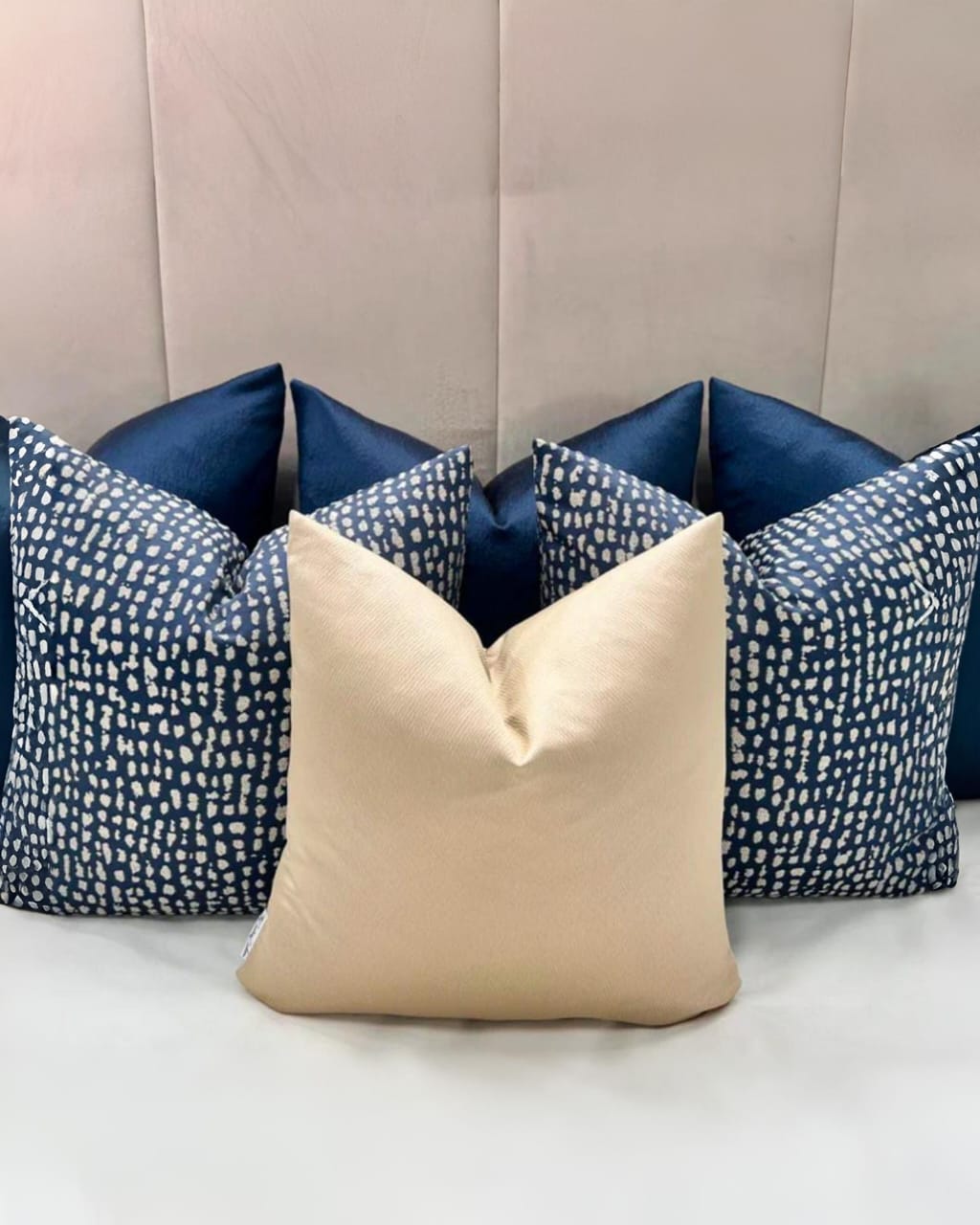 The Luxury Navy Natale Bed Cushion Set