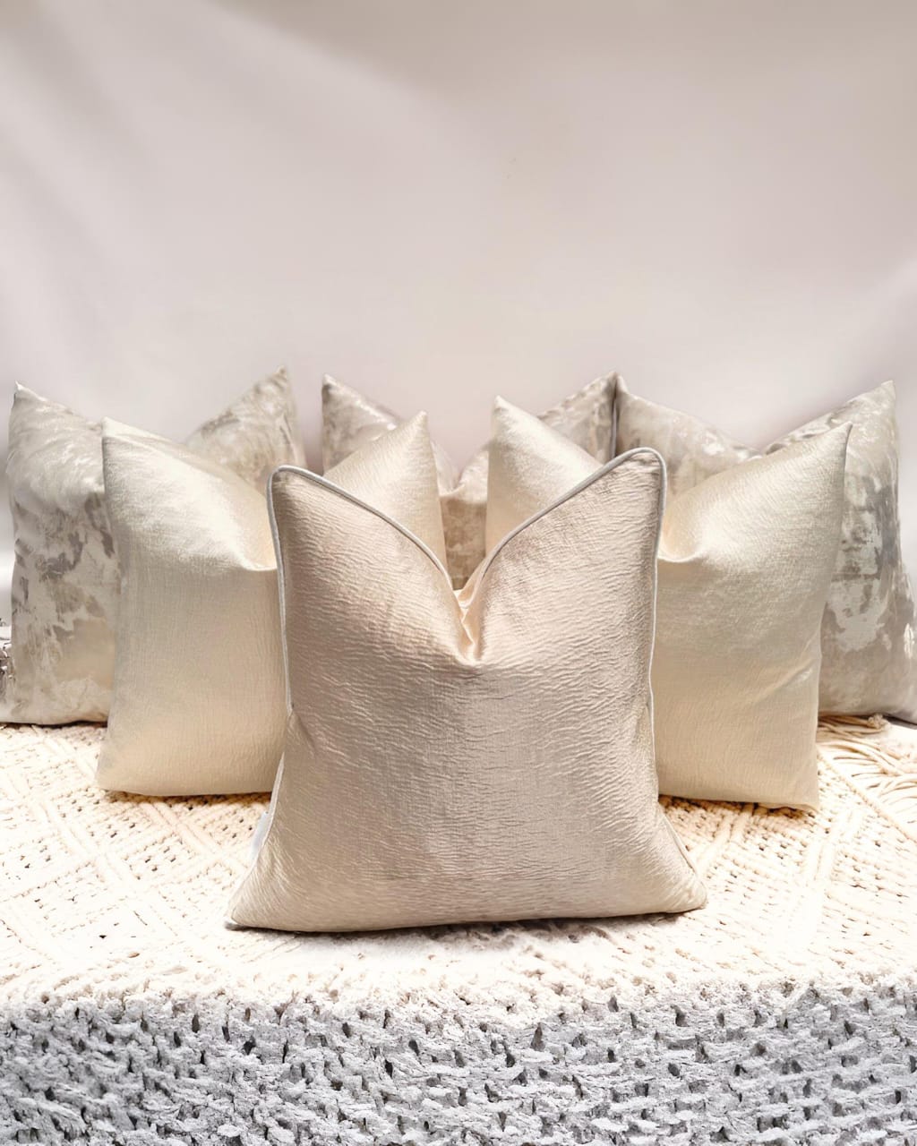 The Luxury Champagne Chiara Cushion Set