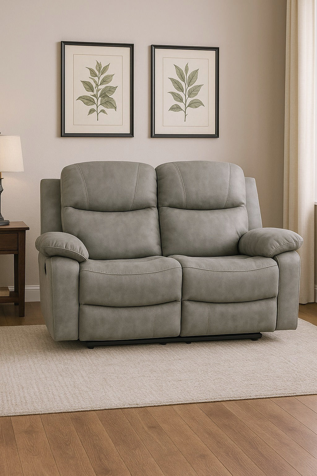 Light Grey 2-Seater Sofa