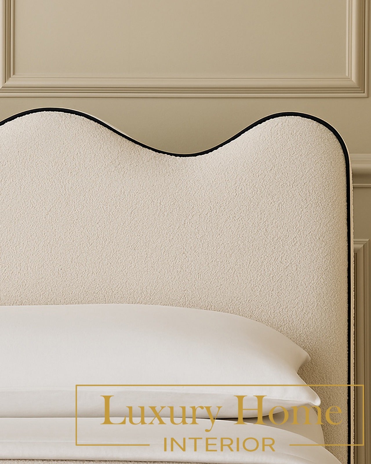 The Bespoke Nora Boucle Upholstered Bed Frame-Fully Customisable with Storage Options- Wave Range