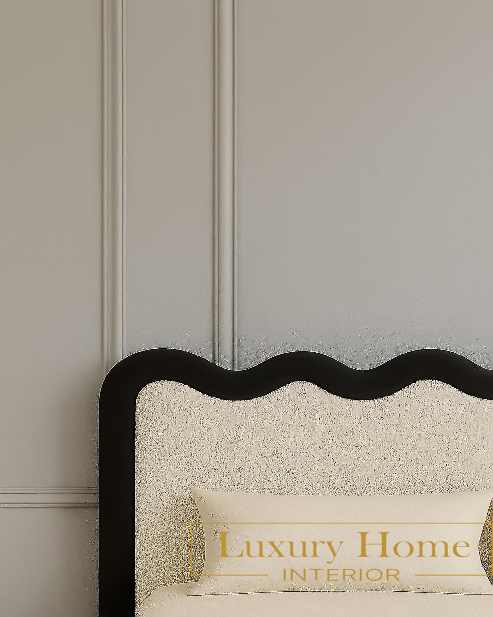 The Bespoke Monochrome III Upholstered Bed Frame- Fully Customisable with Storage Options- Cream Chloe Boucle Range