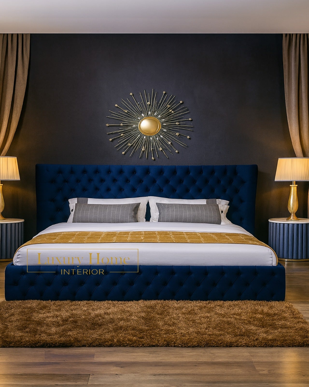 The Bespoke Isla Plush Bed- Fully Customisable with Storage Options- Velvet Monaco Range