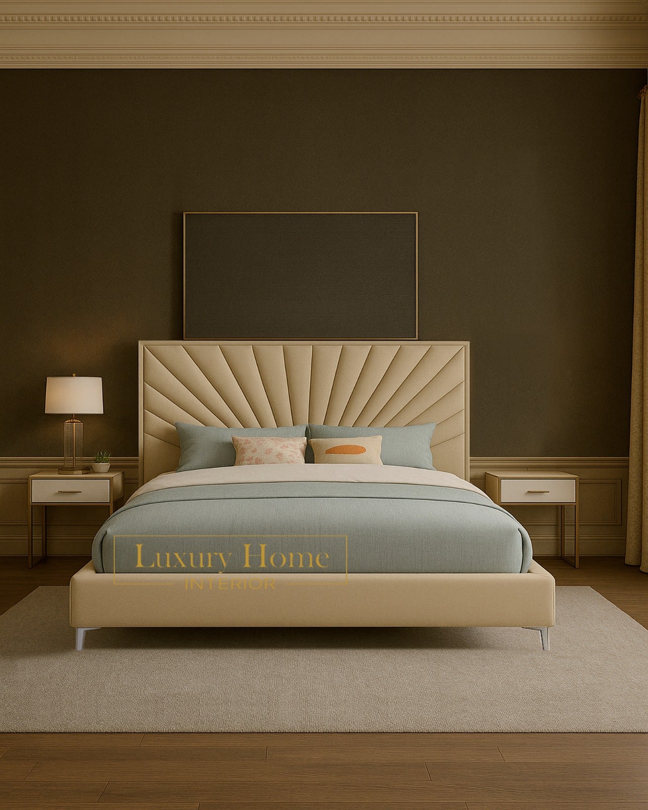 The Bespoke Sam Bed-Fully Customisable with Storage Options- Velvet Monaco Range