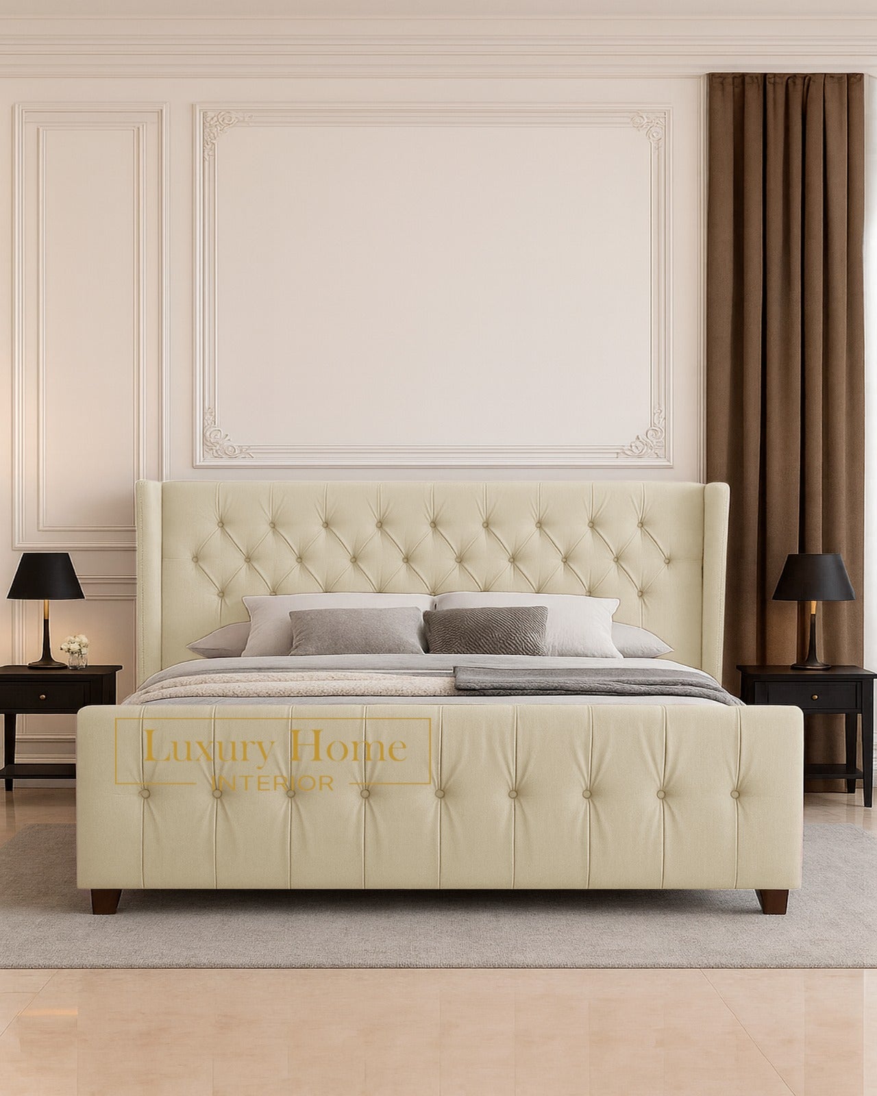 The Bespoke Sofia Bed- Fully Customisable with Storage Options- Velvet Monaco Range