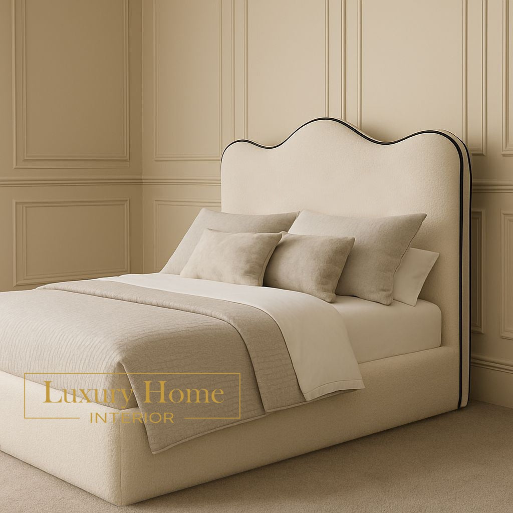 The Bespoke Margot Bed Upholstered Bed Frame- Fully Customisable with Storage Options- Wave Range