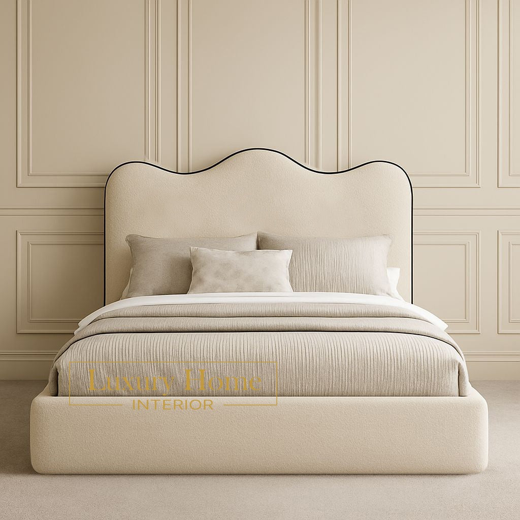 The Bespoke Margot Bed Upholstered Bed Frame- Fully Customisable with Storage Options- Wave Range