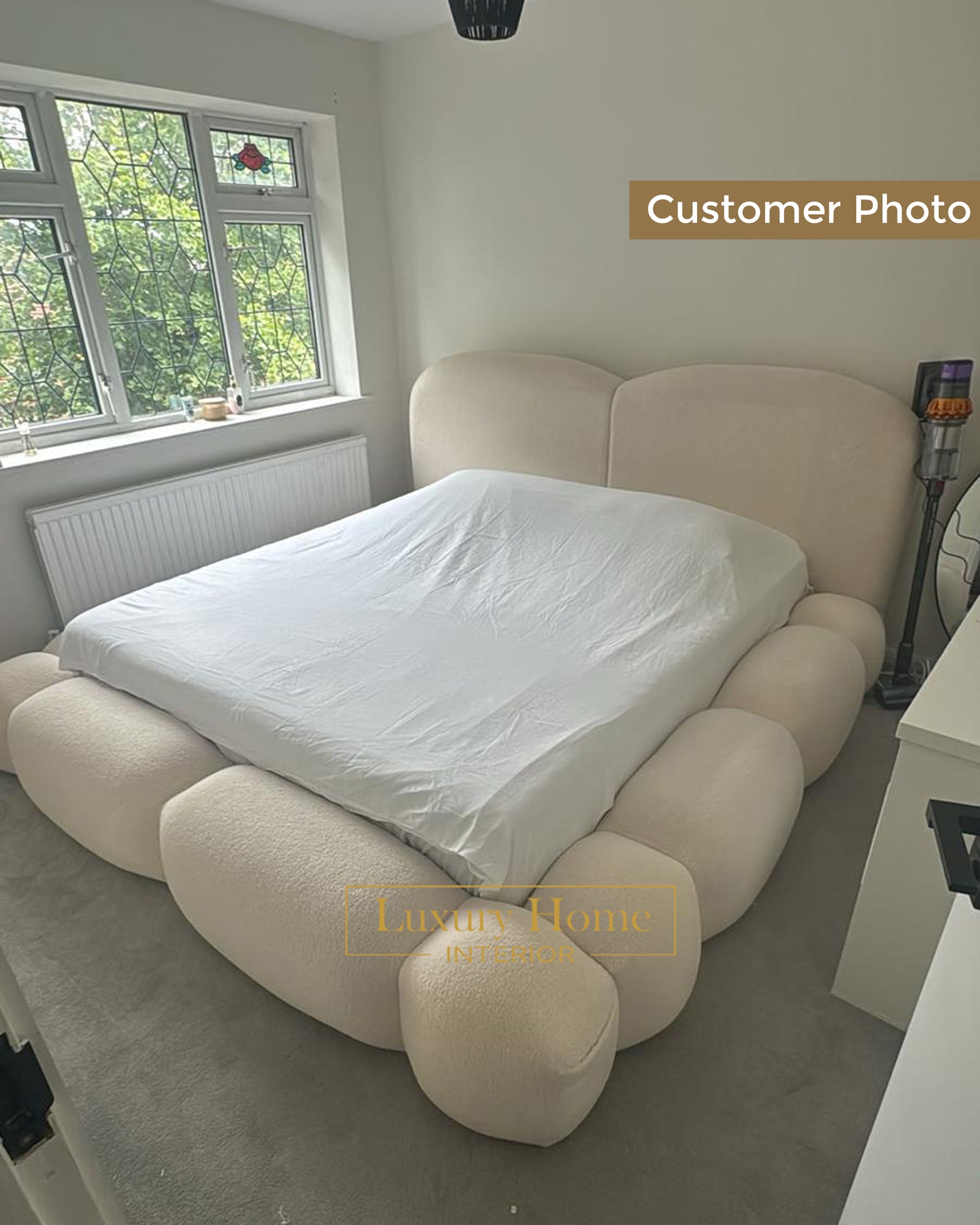 The Bespoke Florence Upholstered Low Profile Bed Frame- Fully Customisable with Storage Options