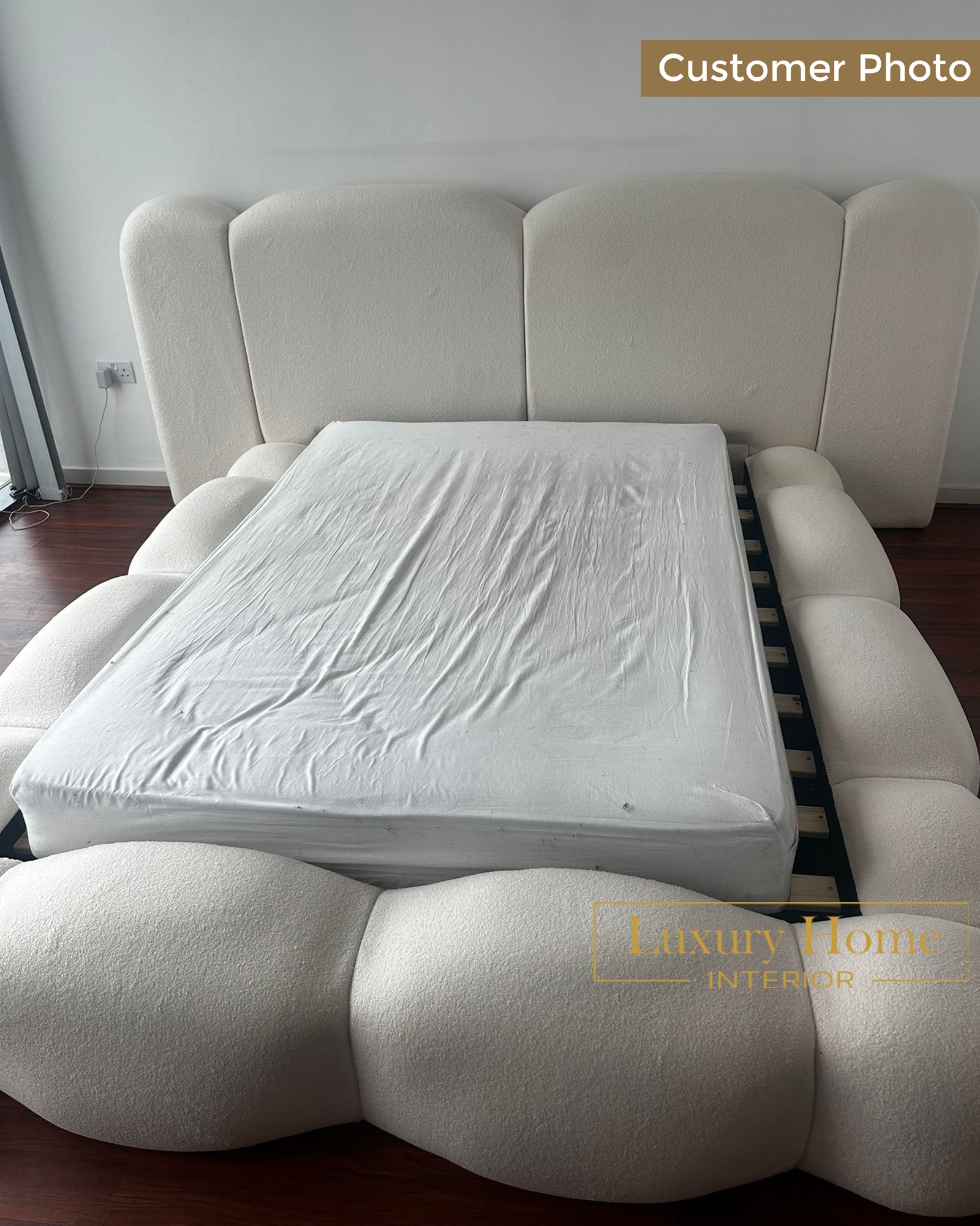 The Bespoke Verona Upholstered Low Profile Bed Frame- Fully Customisable with Storage Options