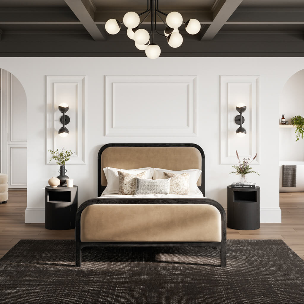 Zino Black Bedside Cabinet