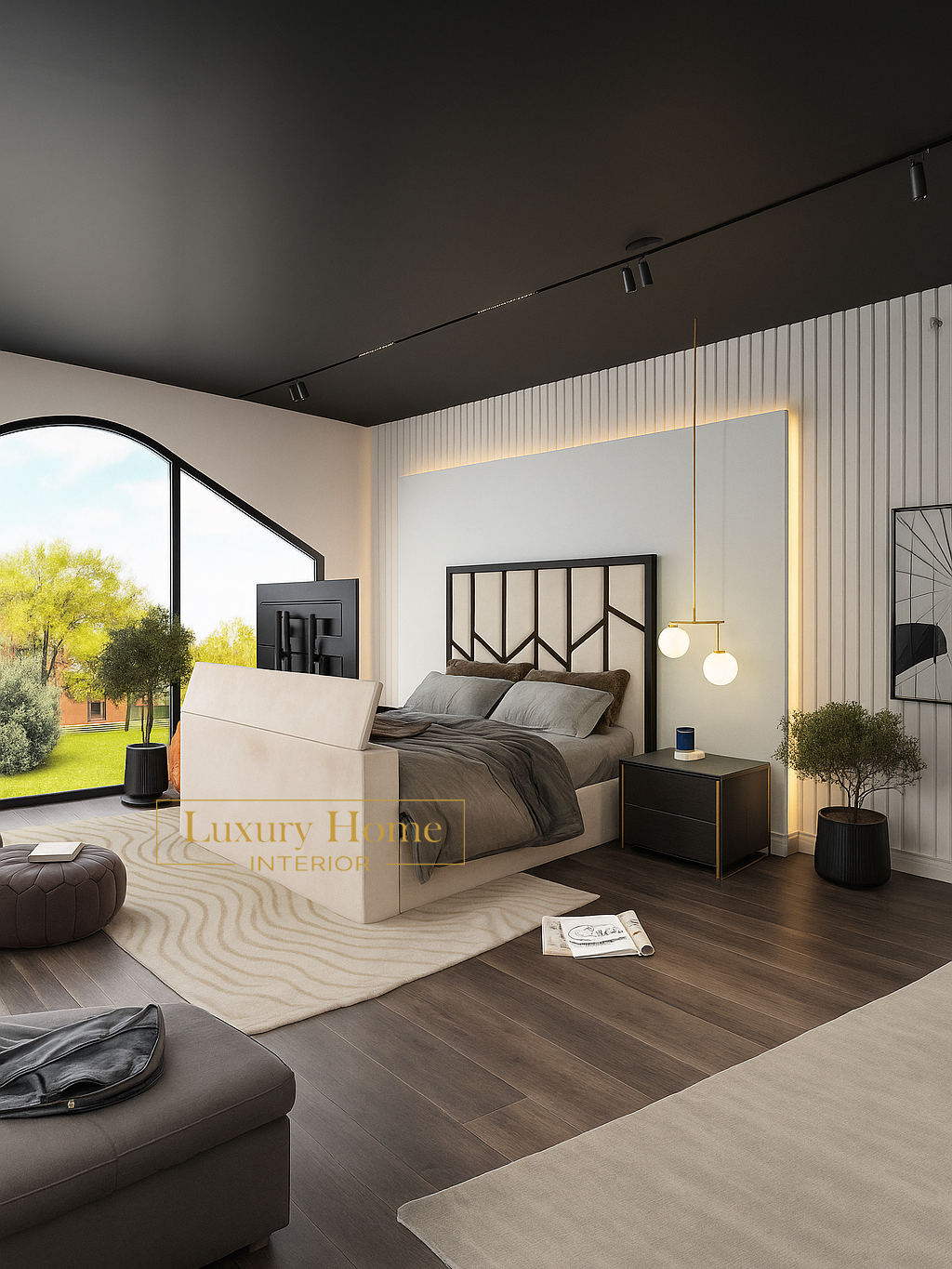 The Bespoke Tuohy Luxe Metal TV Bed Frame